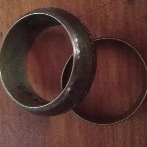 #5 AEx VINTAGE ARTISAN Hammered Brass Copper & Silver Inlay - Picture 4 of 9